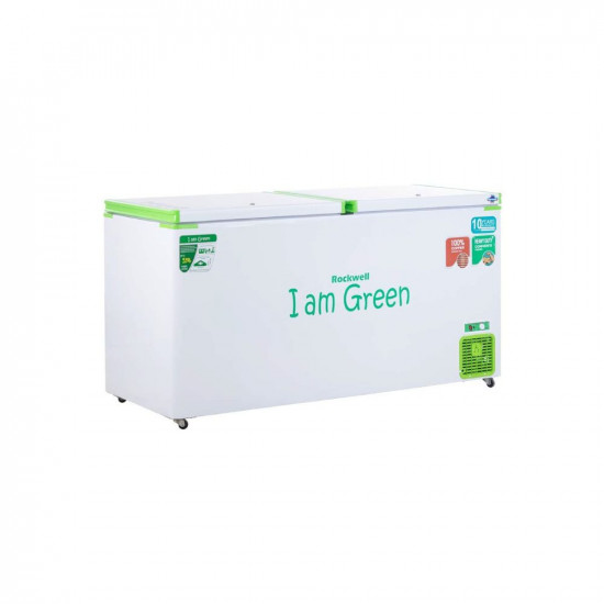 ROCKWELL 523 Ltr 5 Star Double Door Convertible GREEN Deep Freezer-GFR550DDUC (10 yr Warranty on body,Upto 53% Power Saving,100% copper coil)