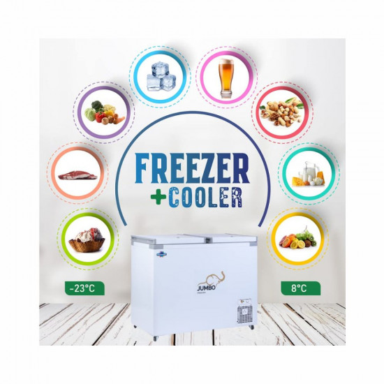 Rockwell SFR350DDU Double Door Convertible Deep Freezer 346 Ltr 4 yrs Compressor Warranty
