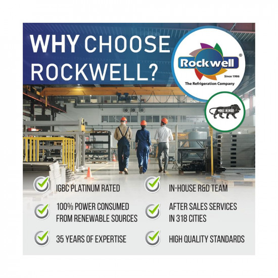 Rockwell SFR350DDU Double Door Convertible Deep Freezer-346 Ltr (4 yrs Compressor Warranty, Low power Consumption)