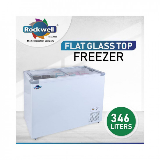 Rockwell SFR350GT Glass Top Deep freezer-346 Ltr (Heavy Duty Compressor, Low power Consumption)