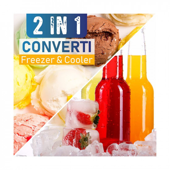 Rockwell SFR450DDU Double Door Convertible Deep Freezer-453 Ltr (4 yrs Compressor Warranty, Low power Consumption)