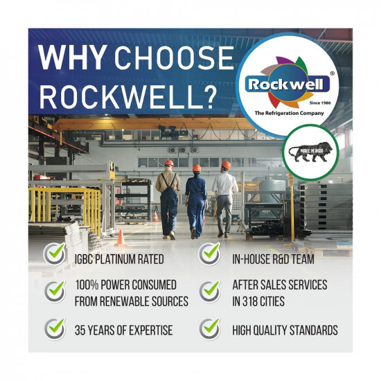 Rockwell SFR450DDU Double Door Convertible Deep Freezer-453 Ltr (4 yrs Compressor Warranty, Low power Consumption)