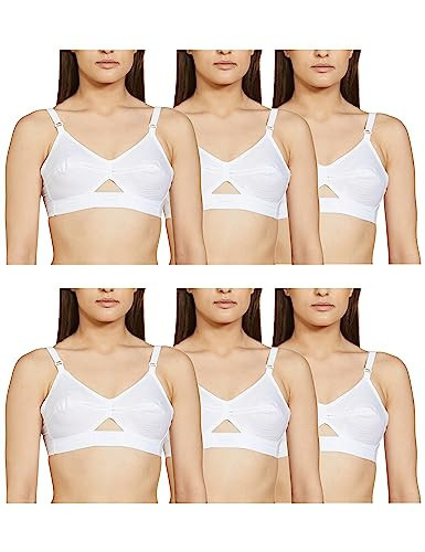 Rupa Women's Cotton Wire Free Modern Non-Padded Bra (Pack of 6