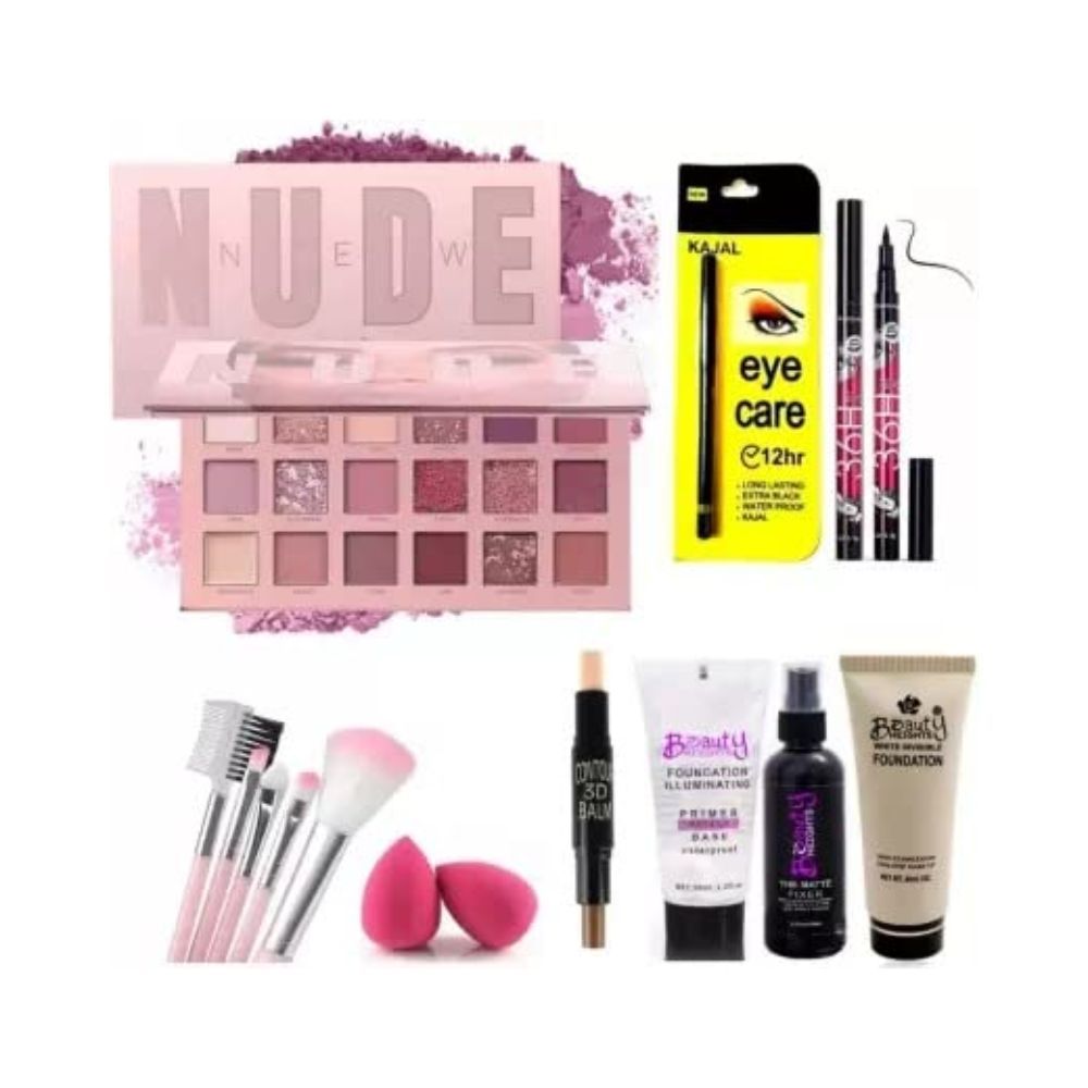 Rupali Face Makeup Eyeshadow Combo Kit For Women's (9 Items Set)
