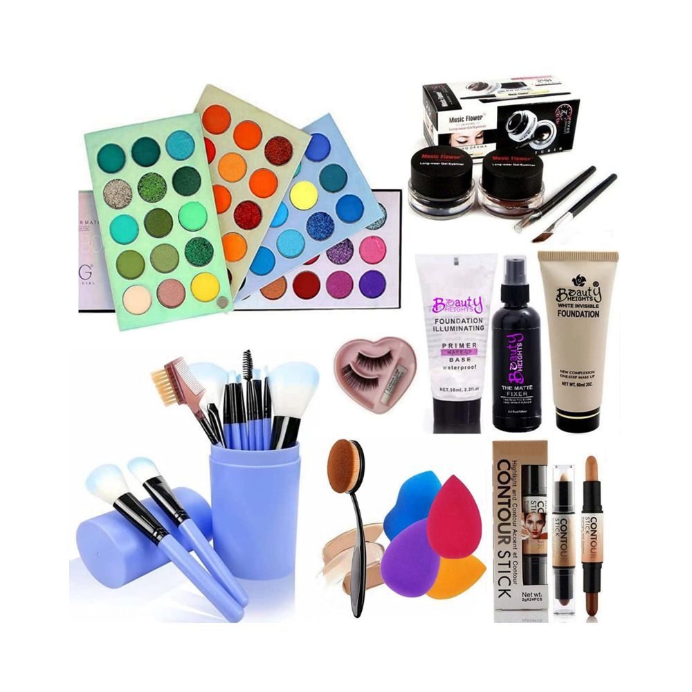 Rupali Perfect Eyeshadow Makeup kit combo of 13 products(multi6)