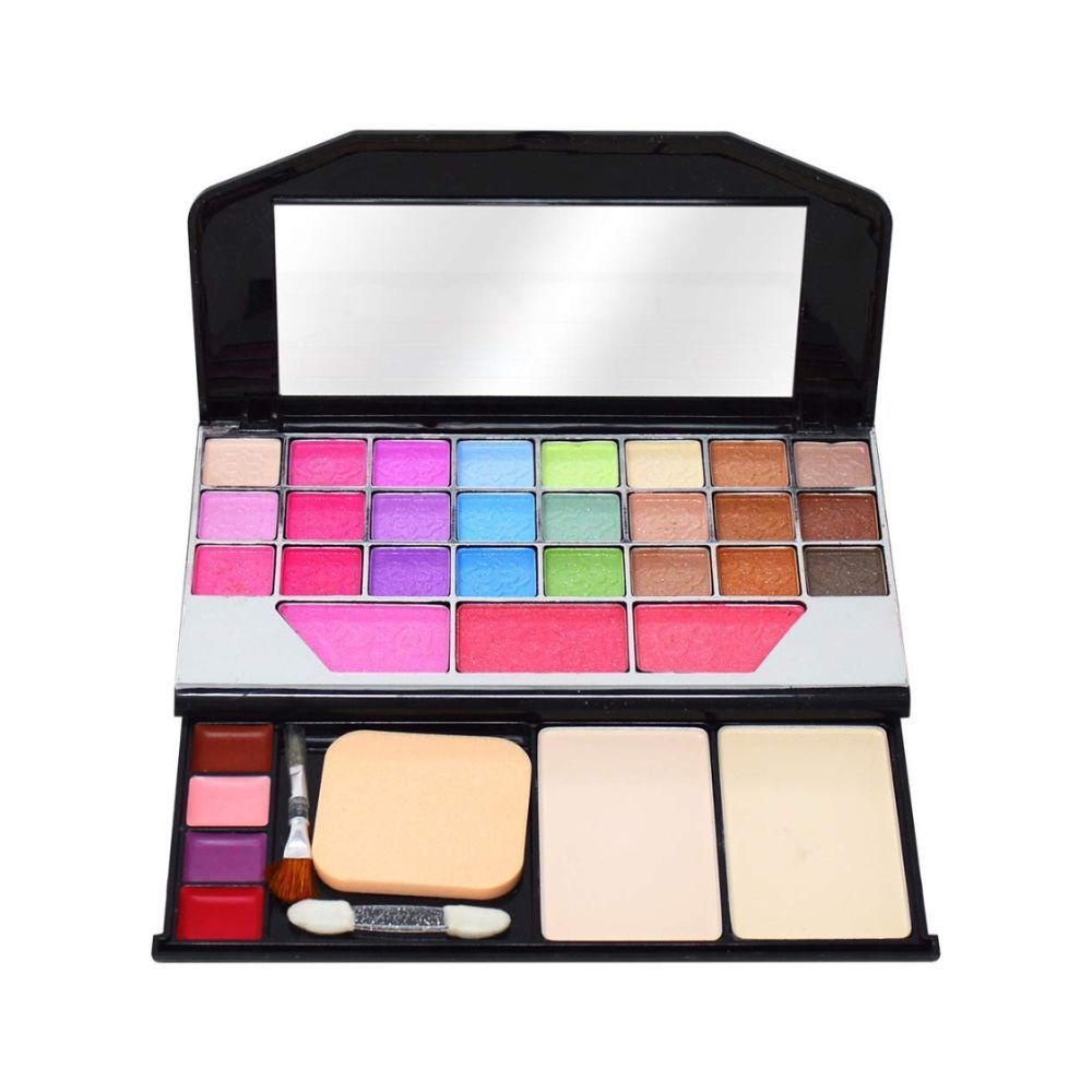 Rupali Perfect Makeup Eyeshadow Combo Kit With Under Eye Roller For Women's (15 Items Set)
