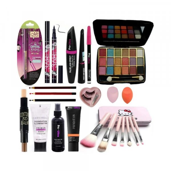 Rupali Professional Makeup Series Women Makeup Kit 1- 3 Lipliner Set of 16 Multicolor