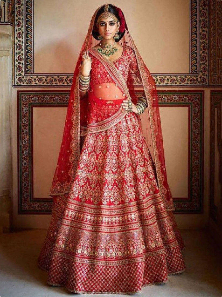 Red Wedding Lehenga Choli with Embroidery Stone Work, Lehenga Choli for  Women, Bridal Lehenga Choli, P… | Red lehenga choli, Bridal lehenga red,  Indian bridal dress