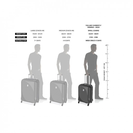 Safari Antitheft Trolley luggage bag, Small size, 8 wheel travel luggage for men and women, Cabin luggage, 59cm, Blue