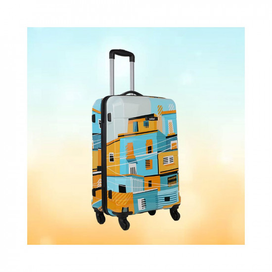 Safari Oasis 65 cms Medium Check-in Polycarbonate (PC) Hard Sided 4 Wheels 360 Degree Rotation Luggage/Suitcase/Trolley Bag (Multicolor)