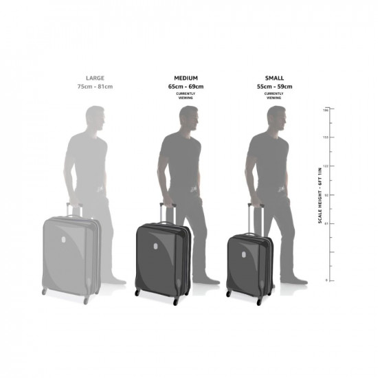 Safari Pentagon 2 Pc Set 55 cms & 65 cms- Small and Medium Polypropylene (PP) Hard Sided 4 Wheels 360 Degree Rotation Luggage Set/Suitcase Set/Trolley Bag Set (Cyan-Blue)