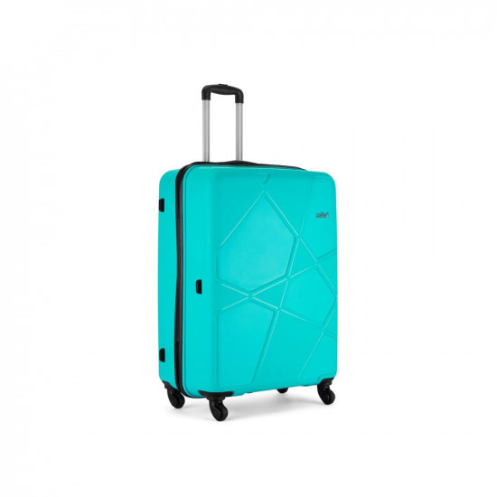 Safari Pentagon 65 cms Medium Check-in Polypropylene (PP) Hard Sided 4 Wheels 360 Degree Rotation Luggage/Suitcase/Trolley Bag (Cyan Blue)