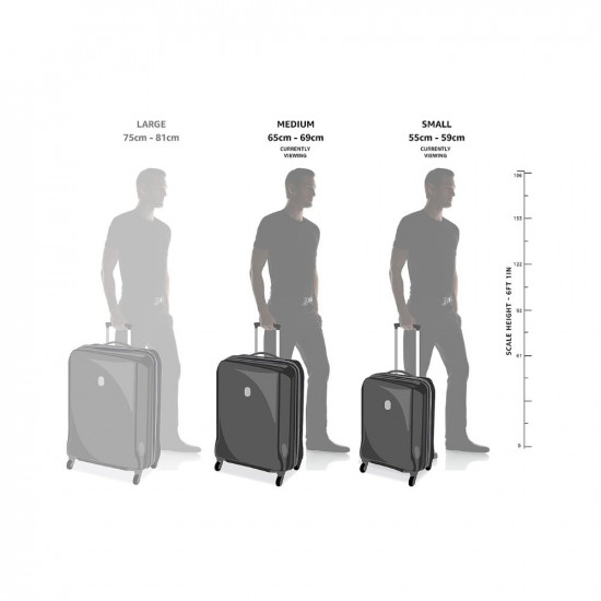 Safari Prisma Trolley Bag Set, 55 & 65cm Suitcase for Travel, Softside Polyester Small and Medium Luggage