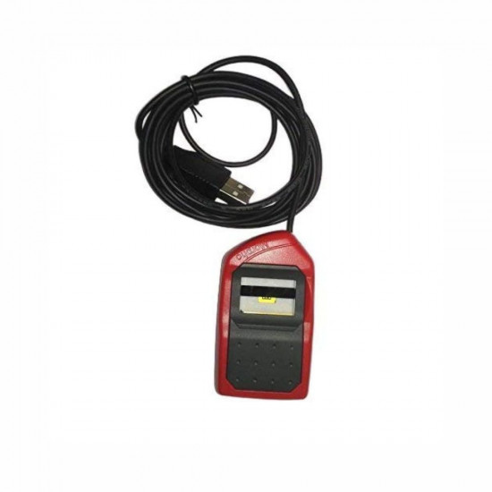 Safran Morpho Icons MSO 1300 E3 Biometric Fingerprint Scanner with RD Service Red and Black