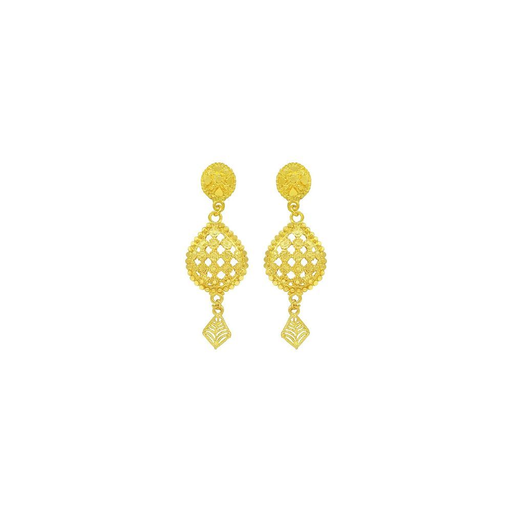 SAIYONI Bridal Wedding Design One Gram Gold Plated Filigree Work Forming Choker Necklace Earring With Maangtikka & Bracelet Jewellery Set (Gold)