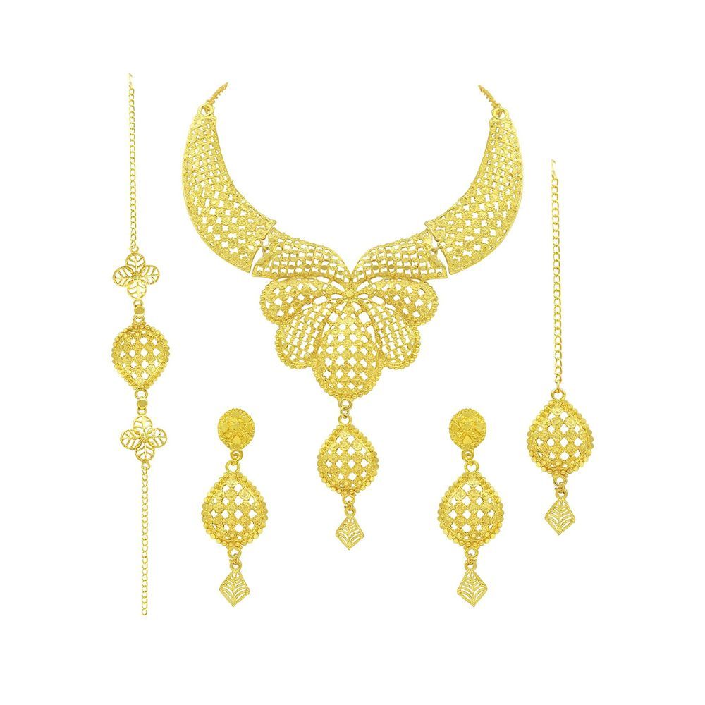 Gold Necklace and Earrings Sets  Indian Designer Bridal Set