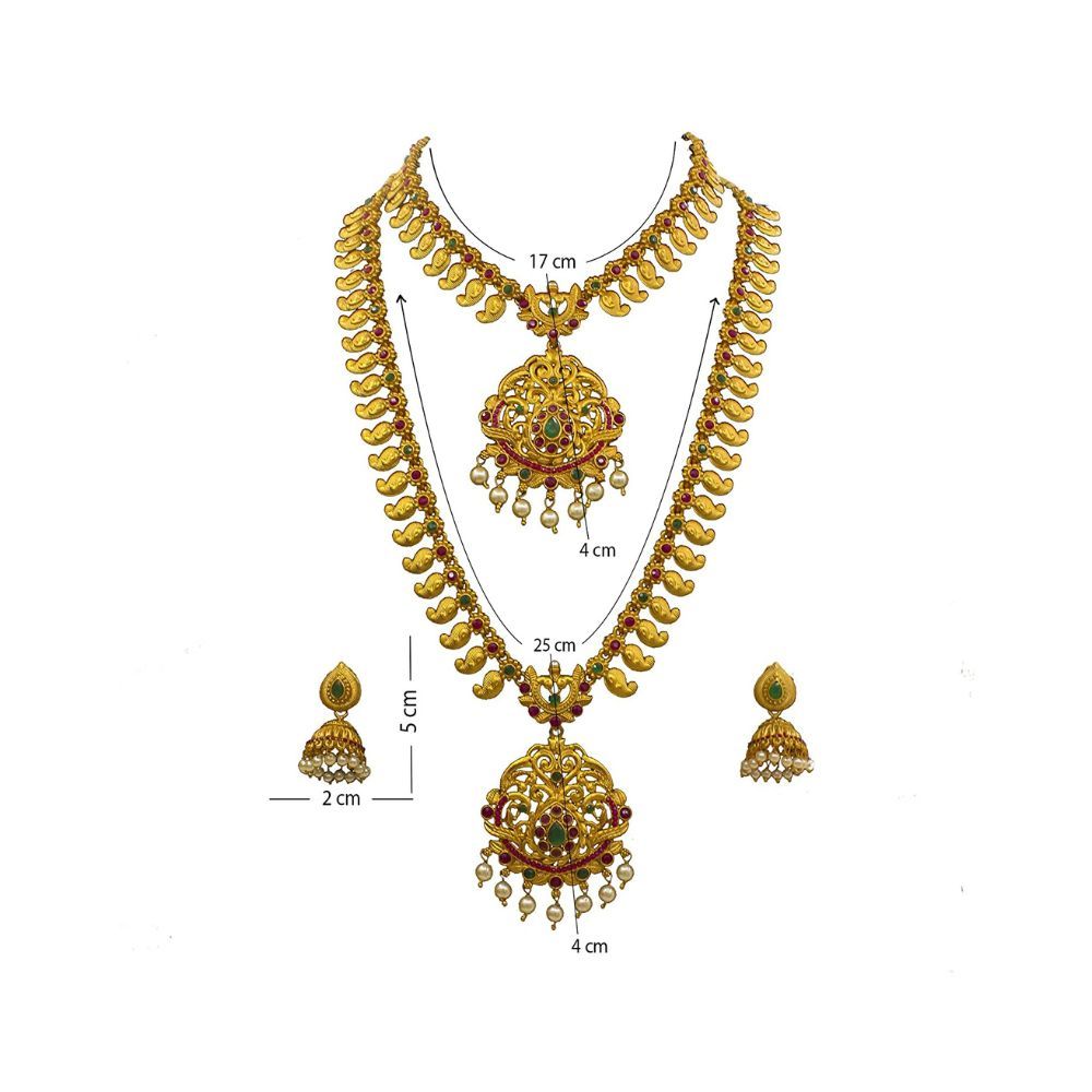 SAIYONI Wedding Antique Traditional Half Bridal Jewellery Set for women & girls - 90518