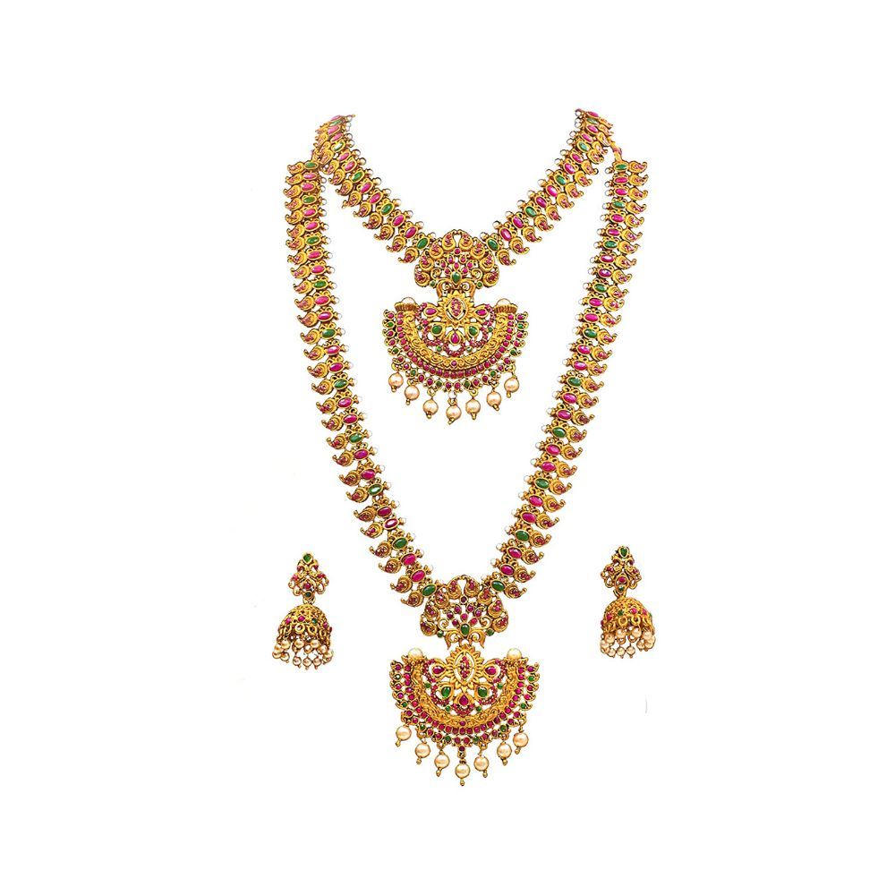 SAIYONI Wedding Antique Traditional Half Bridal Jewellery Set for women & girls - 90521