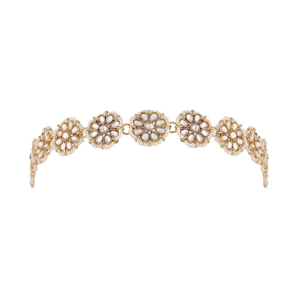 SAJH Kundan Traditional Floral Matha Patti For girl and women