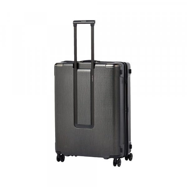 SAMSONITE Evoa Polycarbonate 69 cms Brushed Black Hardsided Check-in Luggage (SAM SP69/25 EXP-Brushed Black)