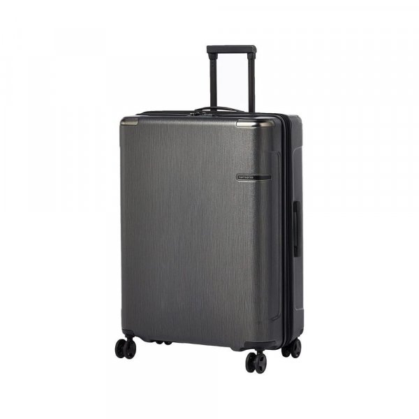 SAMSONITE Evoa Polycarbonate 75 cms Brushed Black Hardsided Check-in Luggage (SAM SP75/28 EXP-Brushed Black)