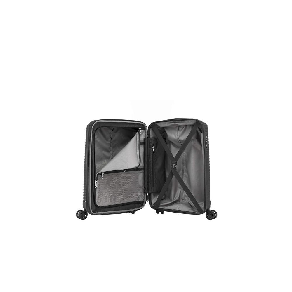 SAMSONITE Varro Polypropylene 55 cms Black Hardsided Cabin Luggage (SAM Varro SP55/20 EXP-Black)