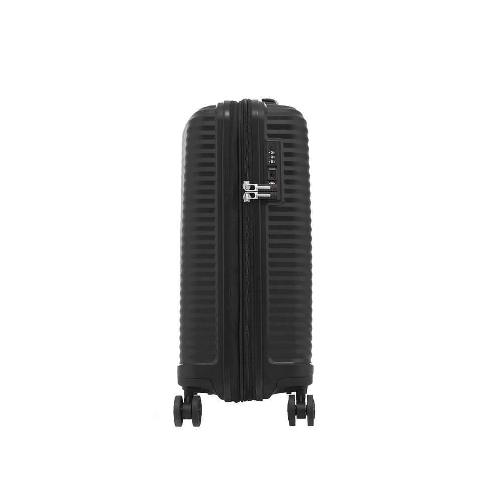 SAMSONITE Varro Polypropylene 55 cms Black Hardsided Cabin Luggage (SAM Varro SP55/20 EXP-Black)