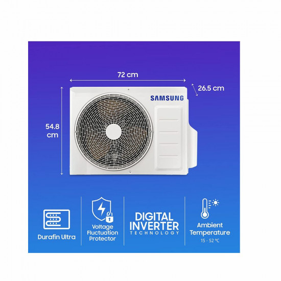 Samsung 1 Ton 3 Star Wind Free Technology Inverter Split AC Copper