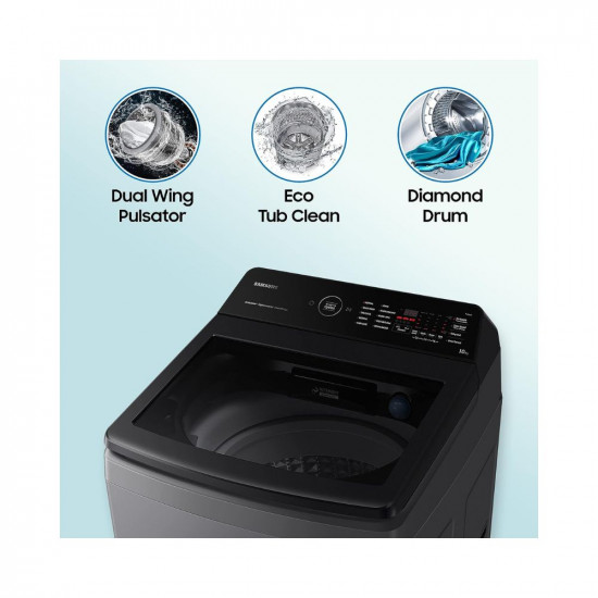 Samsung 10 Kg 5 Star Wi-Fi Enabled Inverter Fully Automatic Top Loading Washing Machine (WA10BG4546BDTL Versailles Gray
