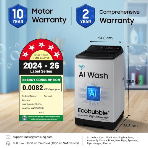 Samsung 10 kg Fully Automatic Top Load Washing Machine WA80F10E2LTL Lavender Gray - product image 2