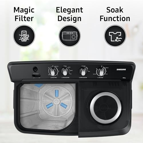 Samsung 105 kg Semi Automatic Top Load Washing Machine WT10C4260GGTL Light Gray - product image 4