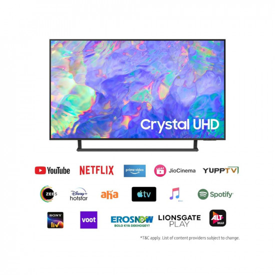 Samsung 108 cm (43 inches) 4K Ultra HD Smart LED TV UA43CU8570ULXL (Titan Grey)