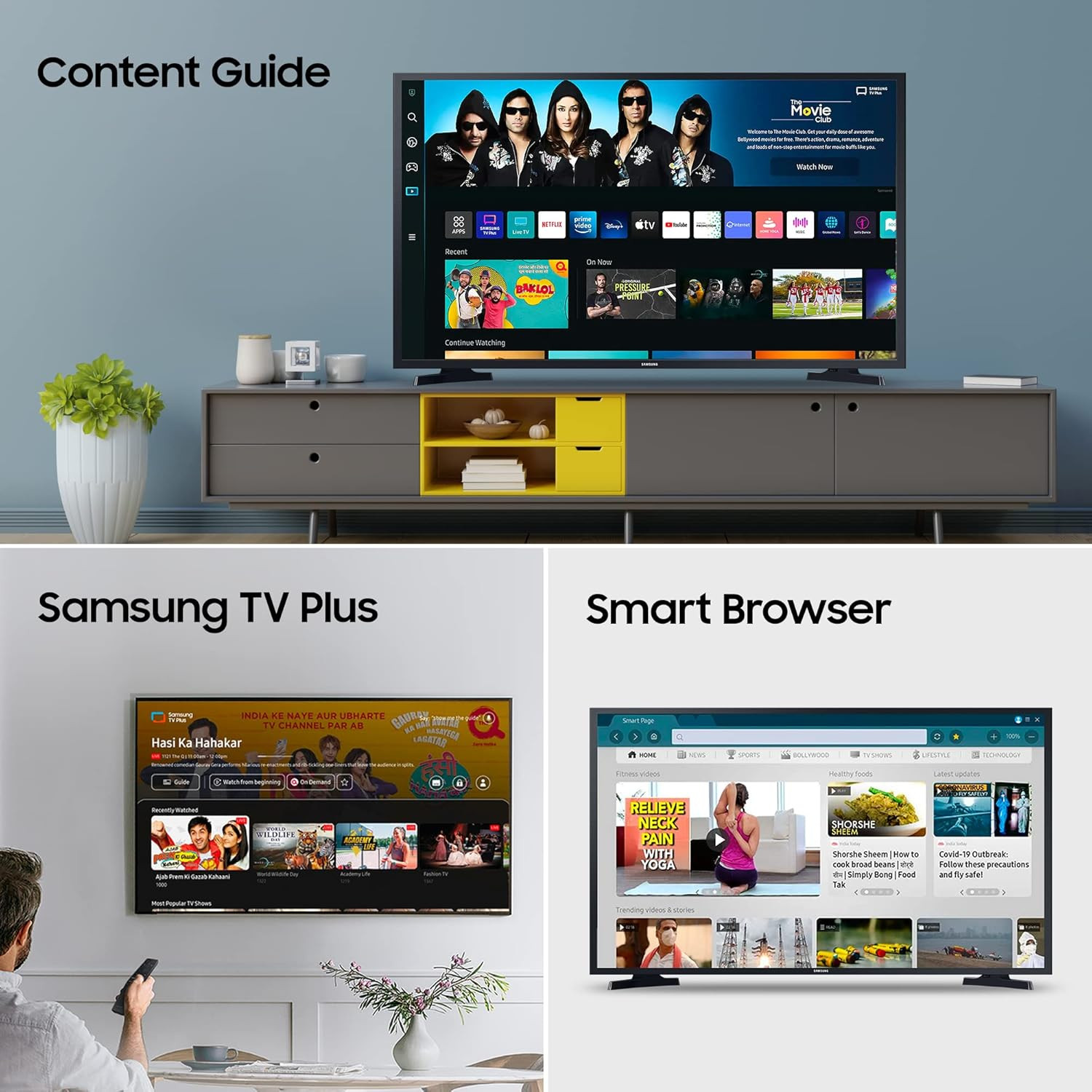 Samsung 108 cm 43 inches Full HD Smart LED TV UA43T5450AKXXL Black