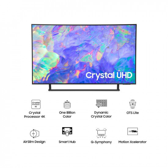 Samsung 138 cm (55 inches) 4K Ultra HD Smart LED TV UA55CU8570ULXL (Titan Grey)