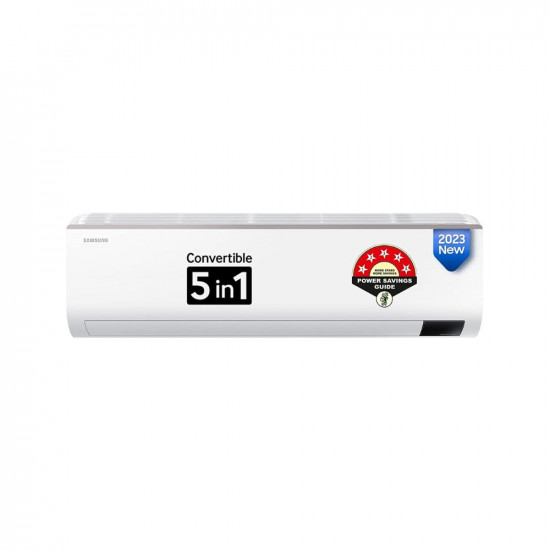 Samsung 1.5 Ton 5 Star Inverter Split AC (Copper, Convertible 5-in-1 Cooling Mode, Anti-Bacteria, 2023 Model AR18CYNZABE White)