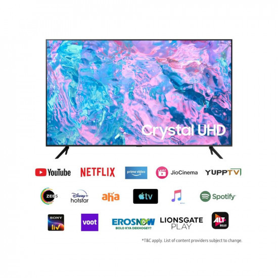 Samsung 163 cm (65 inches) Crystal iSmart 4K Ultra HD Smart LED TV UA65CUE60AKLXL (Black)