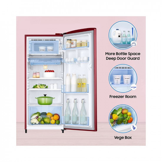 Samsung 183 L 2 Star Digital Inverter Direct Cool Single Door Refrigerator RR20C2412RH NL