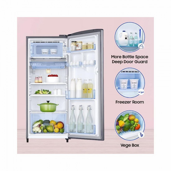 Samsung 183 L 3 Star Digital Inverter Direct Cool Single Door Refrigerator RR20C1723S8 HL