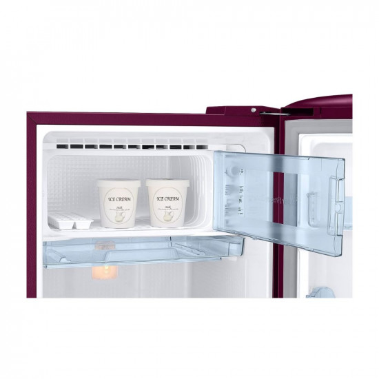 Samsung 183 L 3 Star Digital Inverter Direct Cool Single Door Refrigerator (RR20C1823R8/HL, Saffron Red, Base Stand with Drawer 2023 Model)