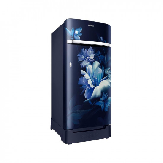 Samsung 189L 5 Star Inverter Direct-Cool Single Door Refrigerator (RR21C2H25UZ/HL,Midnight Blossom Blue) Base Stand Drawer 2023 Model