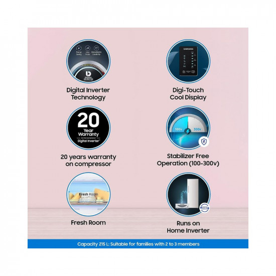 Samsung 215 L 5 Star Digi Touch Cool