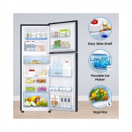 Samsung 236 L 2 Star Digital Inverter Frost Free Double Door Refrigerator (RT28C3452CU/HL, Camellia Blue 2023 Model)