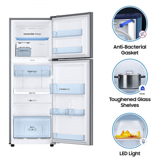 Samsung 253 L 3 Star Inverter Frost Free Double Door Refrigerator RT28T3753UV HL