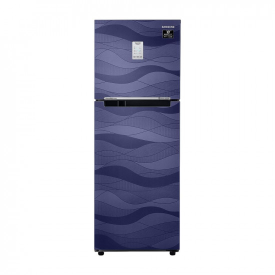 Samsung 253 L 3 Star Inverter Frost-Free Double Door Refrigerator (RT28T3753UV/HL, Blue Wave, Convertible, 2022 Model)