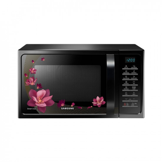 Samsung 28 L Convection Microwave Oven (MC28A5025VP/TL, Black with Magnolia Pattern, Slim Fry)