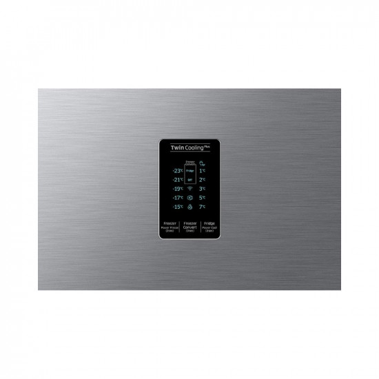 Samsung 301L 2 Star Inverter Frost-Free Convertible 5 In 1 Double Door Refrigerator (RT34C4522S8/HL,Elegant Inox 2023 Model)