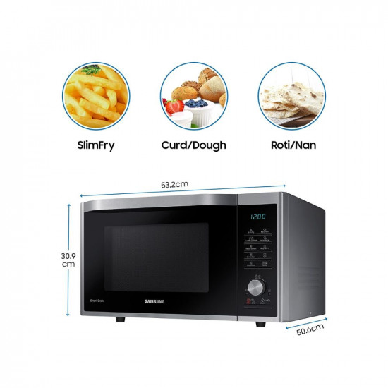 Samsung 32L, Slim Fry, Convection Microwave Oven with Tandoor and Curd making(MC32A7035CT/TL)