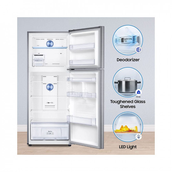 Samsung 363 L 1 Star Convertible 5In1, Digital Inverter Frost Free Double Door Refrigerator (RT39C5511S9/HL, Silver, Refined Inox, 2023 Model)