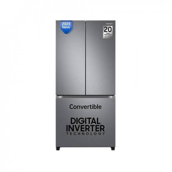 Samsung 580 L 4 Star Inverter Frost-Free Convertible French Door Side-By-Side Refrigerator (RF57A5032S9/TL, Refined Inox, Silver, 2023 Model)
