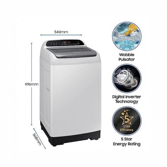 Samsung 6 5 Kg 5 Star Inverter Fully Automatic Top Loading Washing Machine WA65T4262GG TL